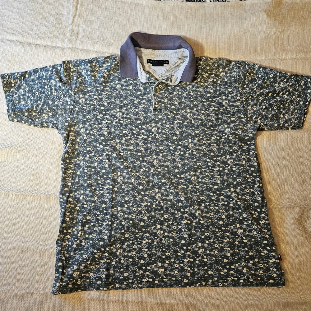 Tommy Hilfiger Floral Polo Shirt Mens XL Extra Large please see descriptiob‎